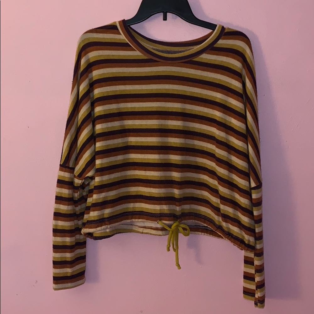 Striped Drawstring Shirt